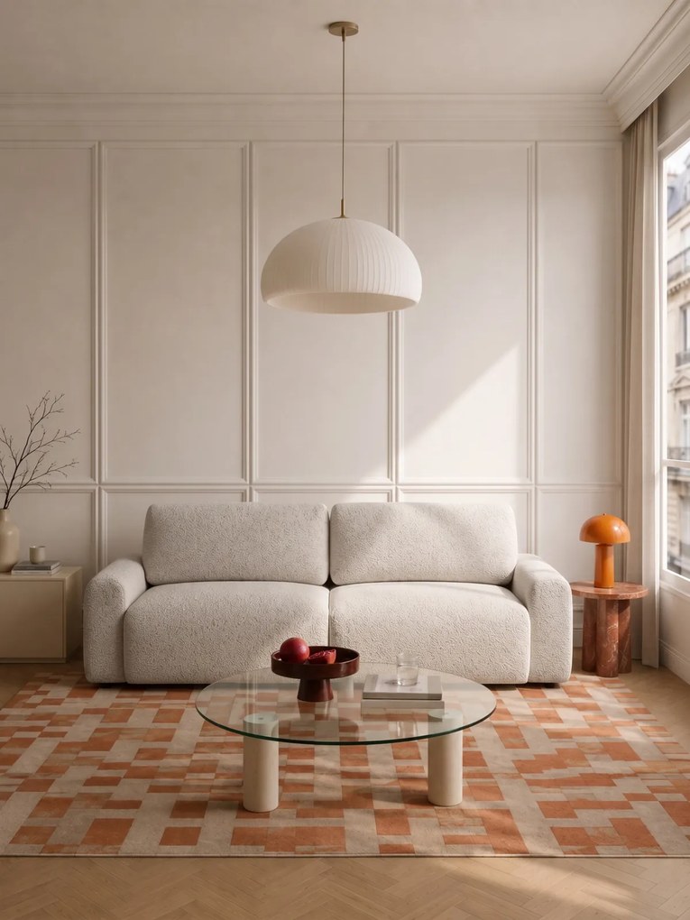 Canapea extensibilă Velamo - chenille bej deschis Bella 05