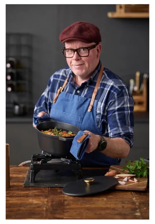 Oală cu capac din fontă 3,8 l adecvată pentru plita cu inducție – Holm