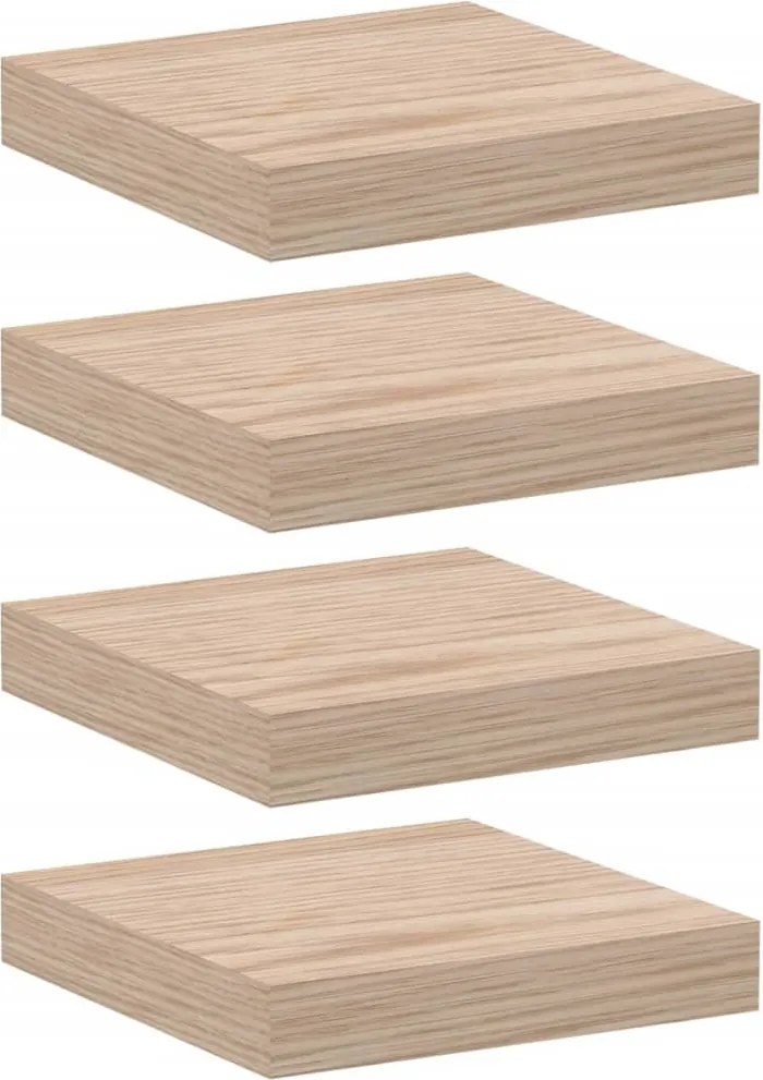 vidaXL Rafturi plutitoare, 4 buc., 23x23,5x4 cm, lemn prelucrat