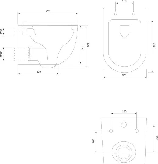 Vas WC suspendat + capac WC OTTAWA + plăcuță de activare SIGMA + modul incastrat + garnitură