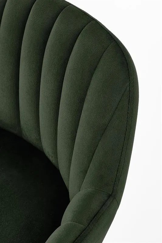 Scaun bar catifea H-93 verde – H 98 cm