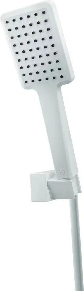 Set para cu suport si furtun de dus alb mat FDesign Inula cu 1 functie