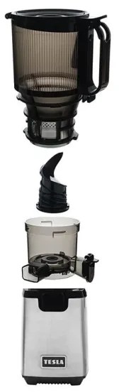 Storcător melcat pentru fructe și legume TESLA Electronics SlowJuicer Deluxe 250W/230V oțel inoxidabil