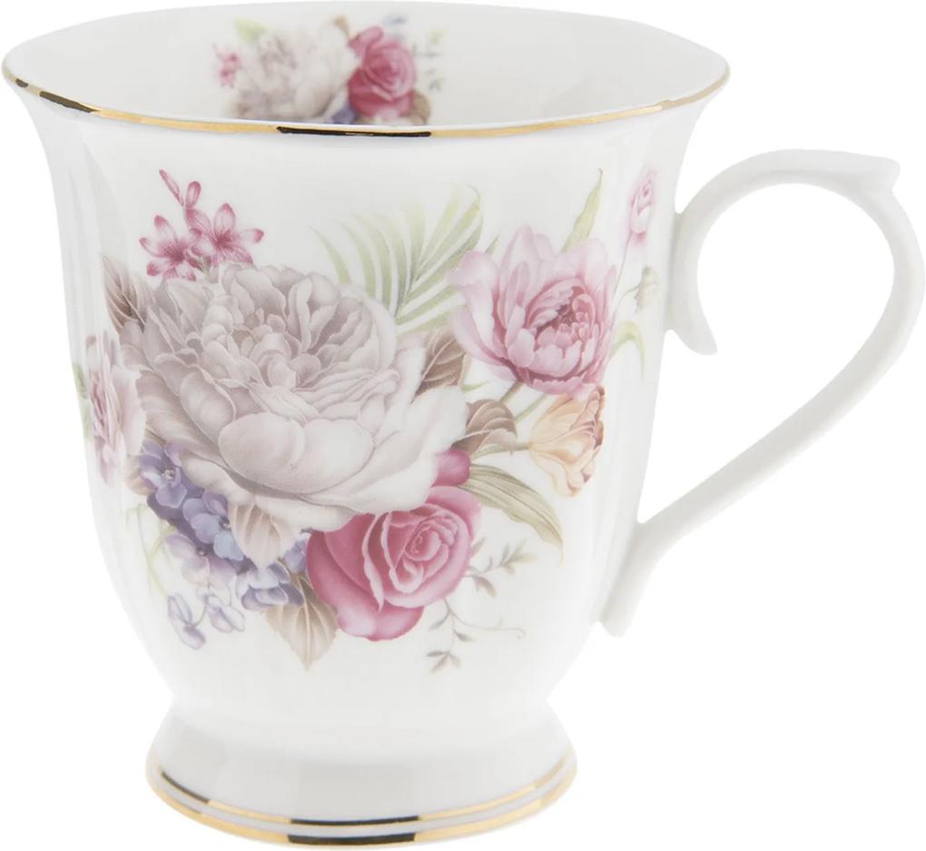 Cana ceramica Flowers Pink  Ø 12*9*10 cm