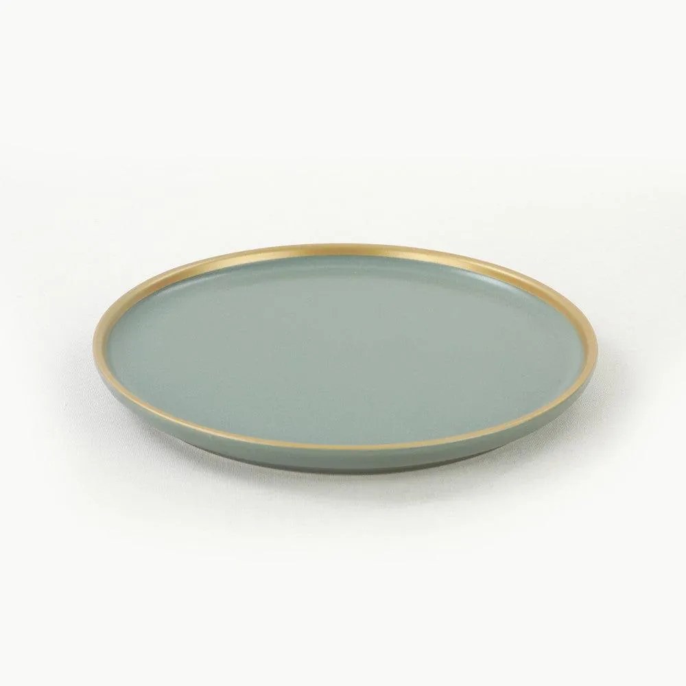 Set farfurii pentru desert Dessert Plate Set, Verde, 22 x 22 cm