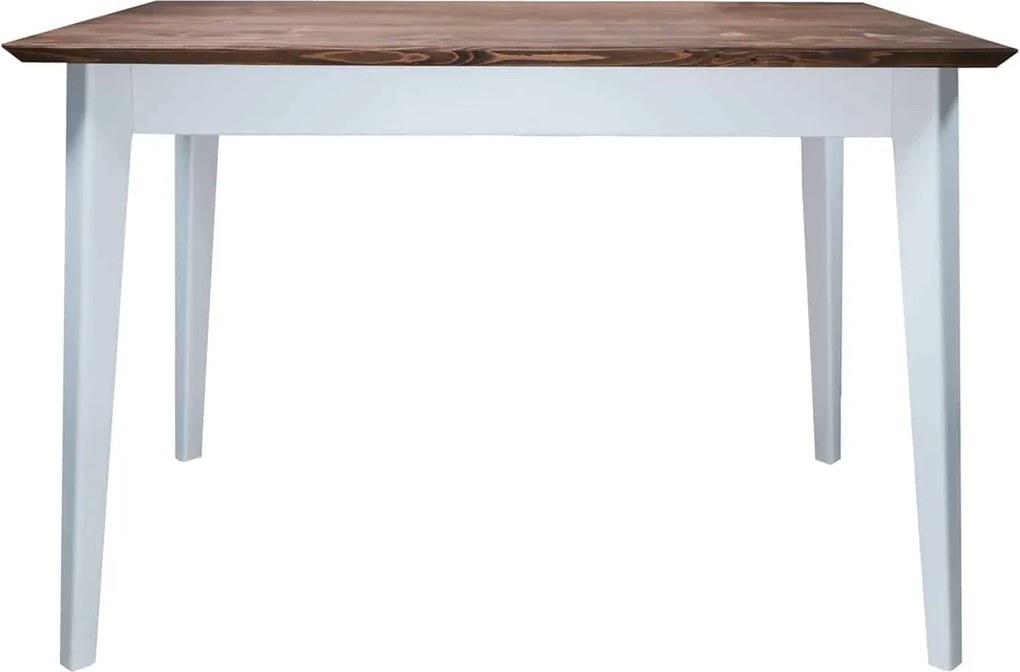 Masă lemn masiv alb Dining Timeless, 120 × 80 × 76 cm