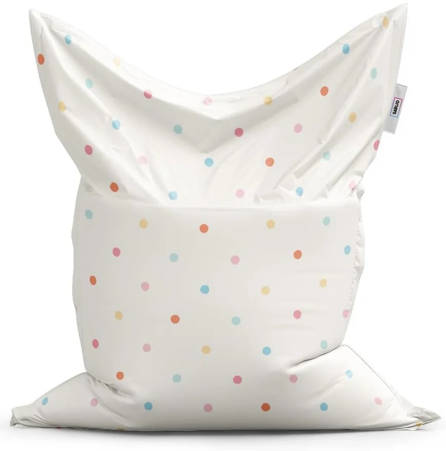 Sac de șezut Classic puncte colorate pe bej - pentru copii, crem