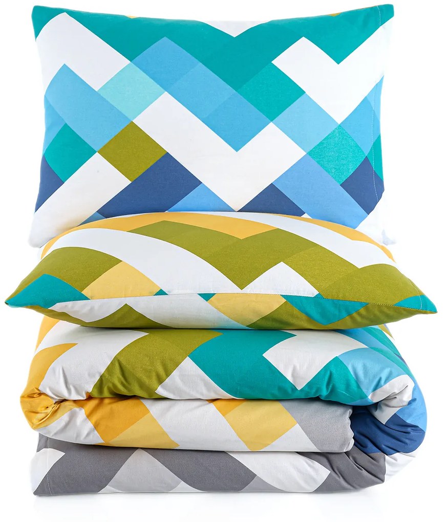 4Home Lenjerie de pat din bumbac Chevron, 140 x 220 cm, 70 x 90 cm