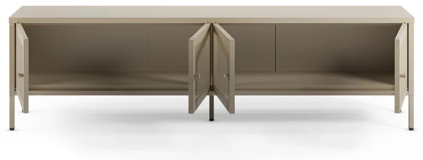 Comodă TV crem din metal 160x50x35 cm Fayna – Marckeric