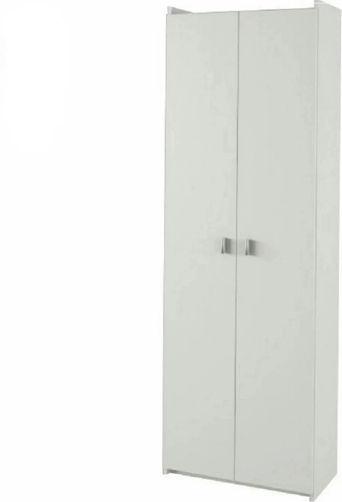 Dulap NATALI TYP 2, alb, PAL melaminat, cu 2 usi, 64x32x190 cm