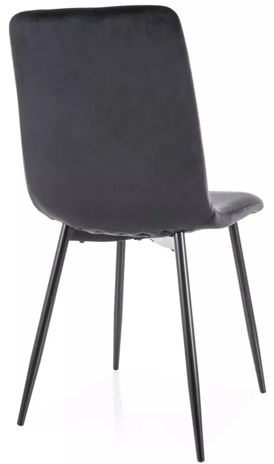 Scaun Daren velvet negru/negru Blu19