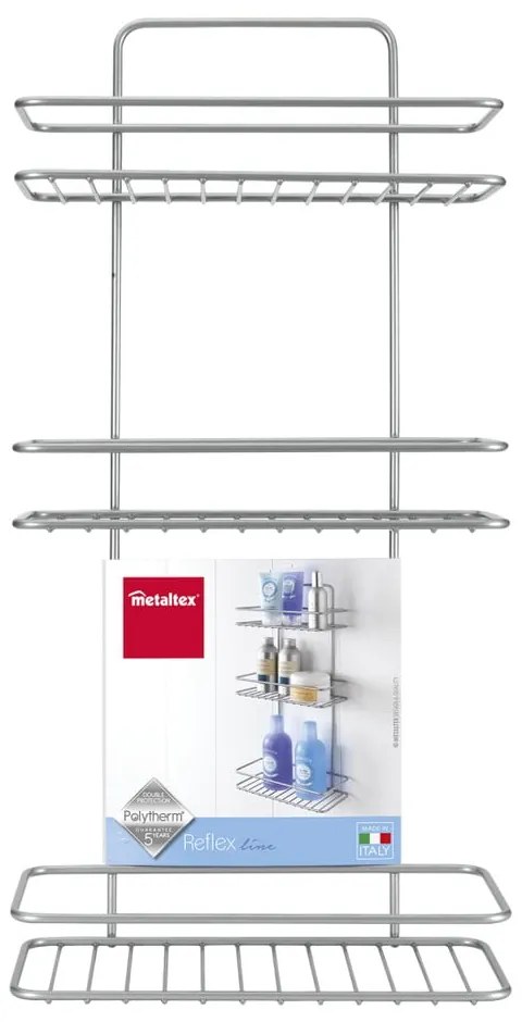Etajeră de perete cu 3 rafturi pentru baie Metaltex Ref