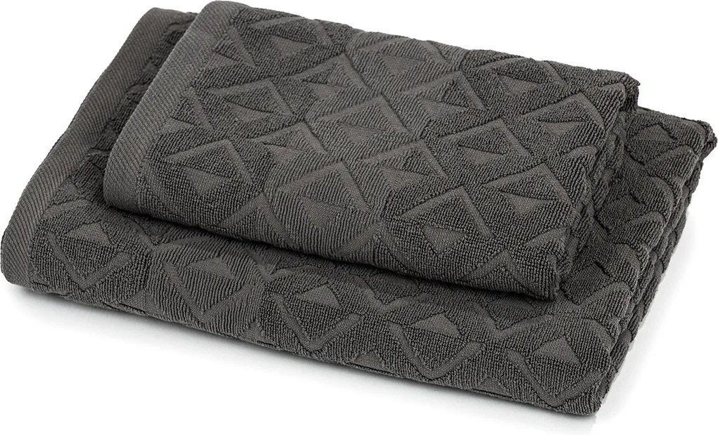 Set prosoape Rio gri închis, 50 x 100 cm, 70 x 140 cm
