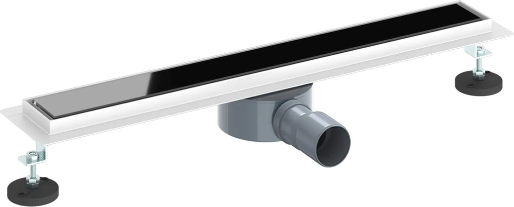 vidaXL Scurgere pentru duș cu capac din sticlă și sifon de 360° 60 cm