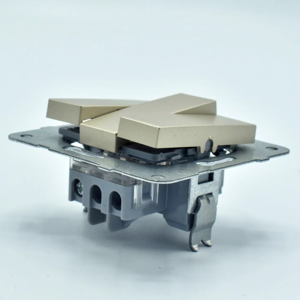 Intrerupator triplu, 10A, IP20, Bronz, Panasonic Arkedia Slim/Karre Plus