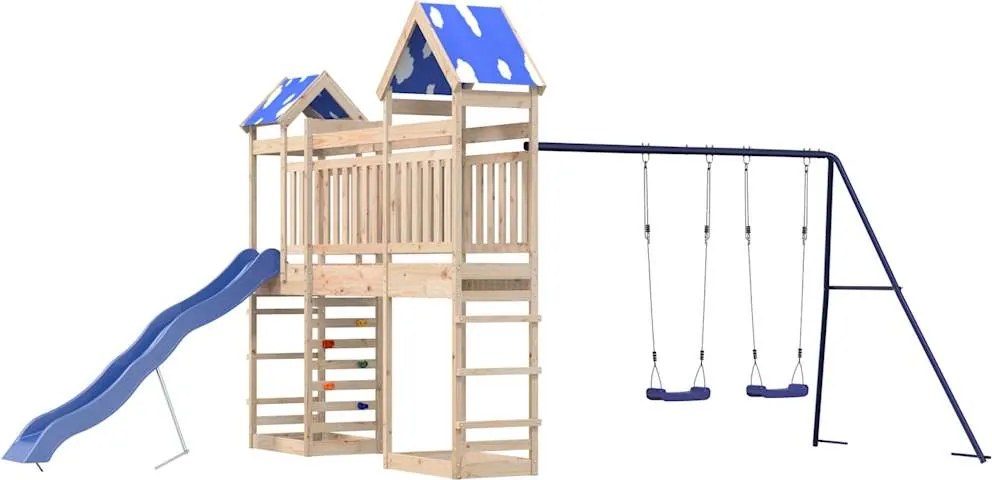 vidaXL Set de joacă pentru exterior, lemn masiv de pin
