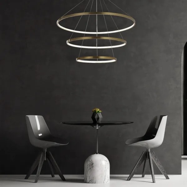 Lustră LED pe cablu LEA LED/60W/230V 4000K d. 80 cm auriu