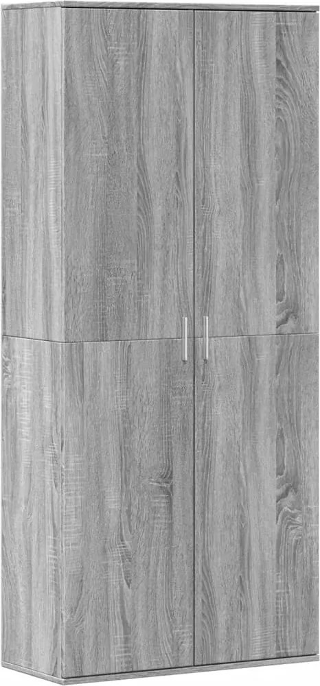 vidaXL Dulap înalt, gri sonoma, 80x35x180 cm, lemn prelucrat