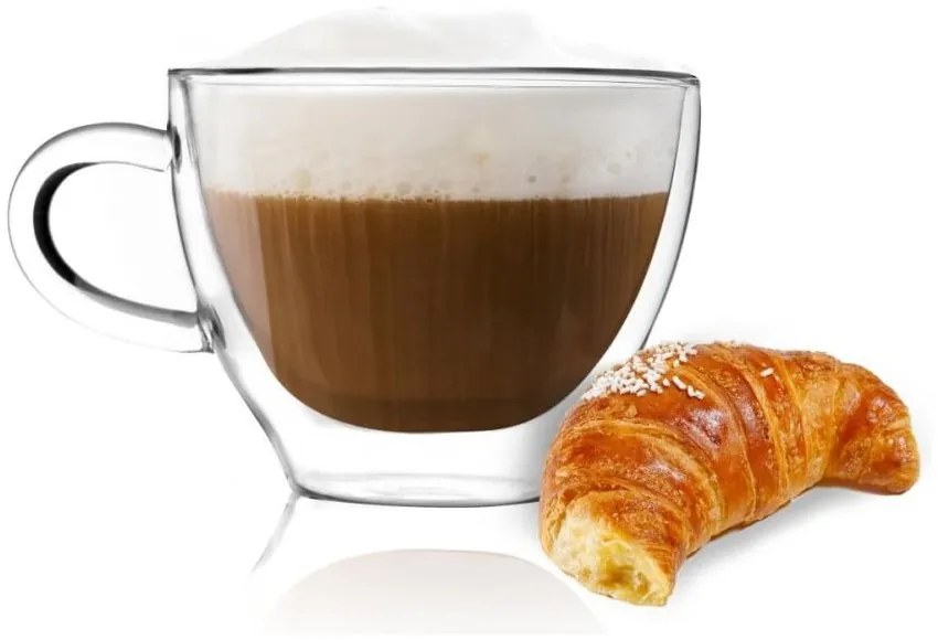 Cană din sticlă cu perete dublu Vialli Design Amo Cup, 300 ml