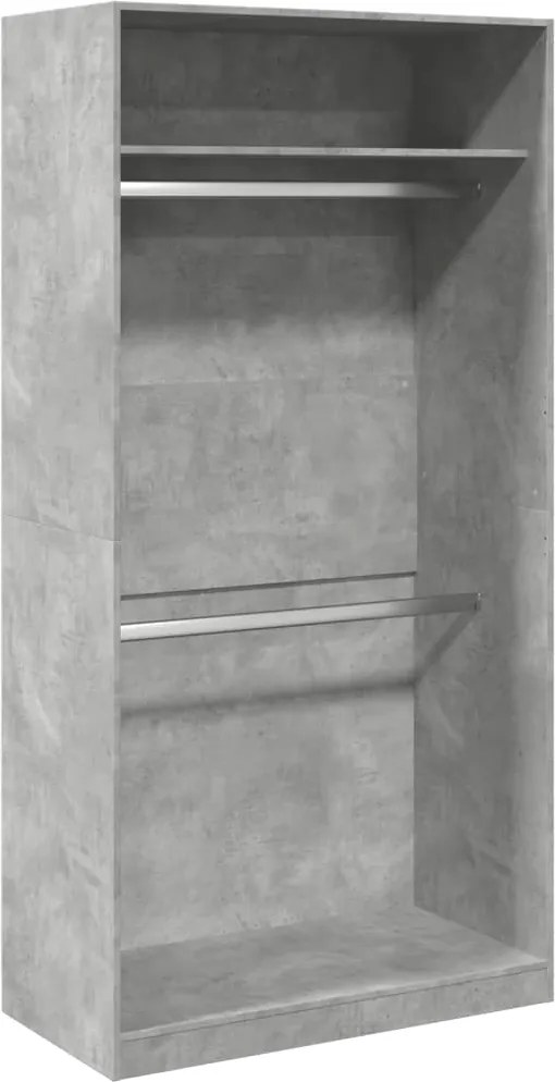 vidaXL Șifonier, gri beton, 100x50x200 cm, PAL