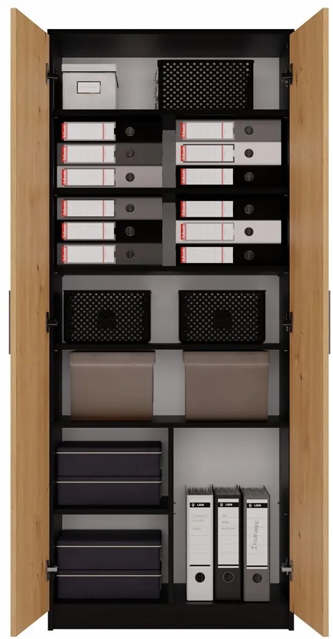 Dulap cu rafturi Obtenidas 1 (antracit + stejar artisan). 1132657