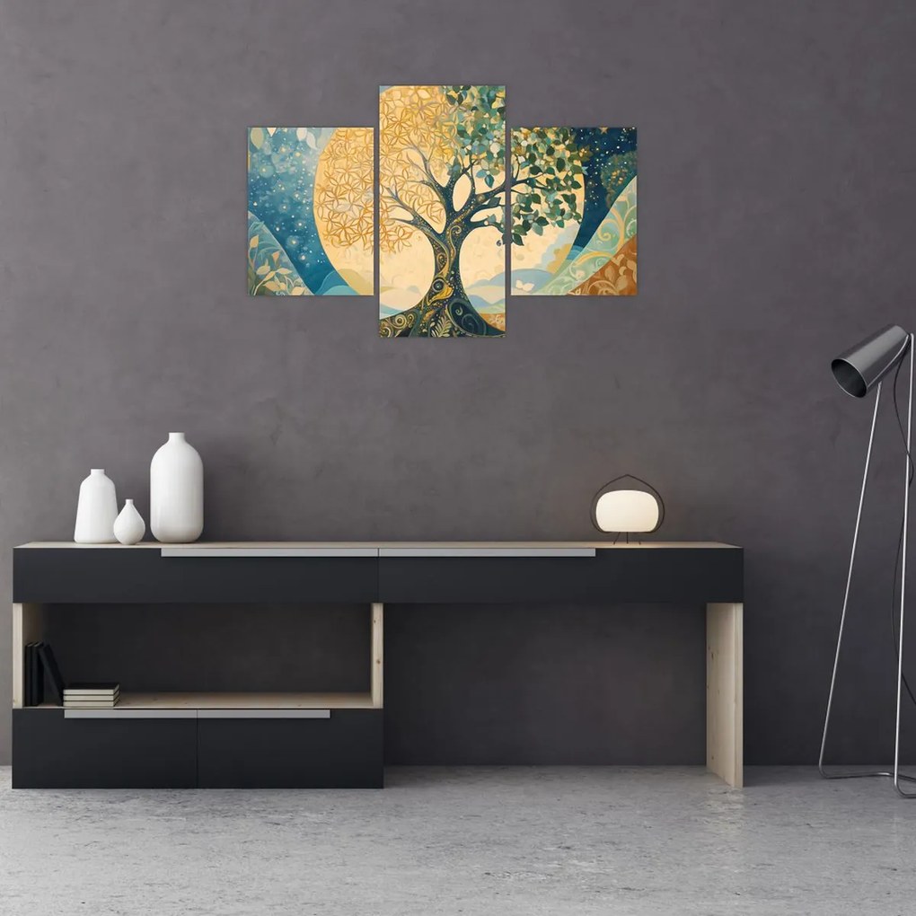 Tablou – Arborele vieții în lună (90x60 cm)