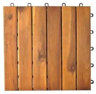 Podea de gradina/balcon din lemn, 10 buc, 30x30 cm, Malatec