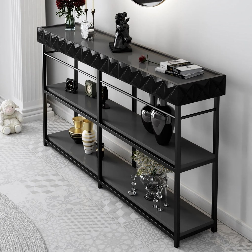 Consolă Zumrut - Anthracite, Black (152)