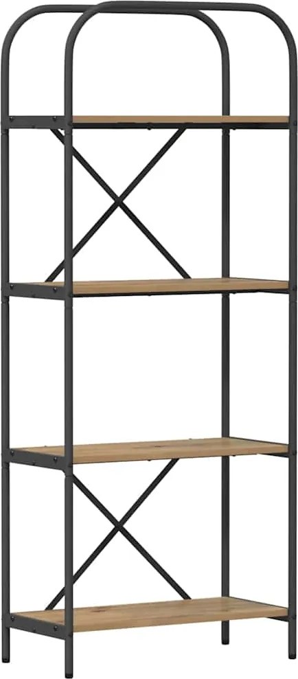 vidaXL Raft pentru cărți Stejar Artizanal 60 x 30 x 146 cm