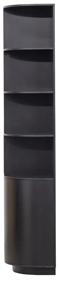 Bibliotecă modulară neagră din lemn masiv de pin 78x210 cm Finca – WOOOD