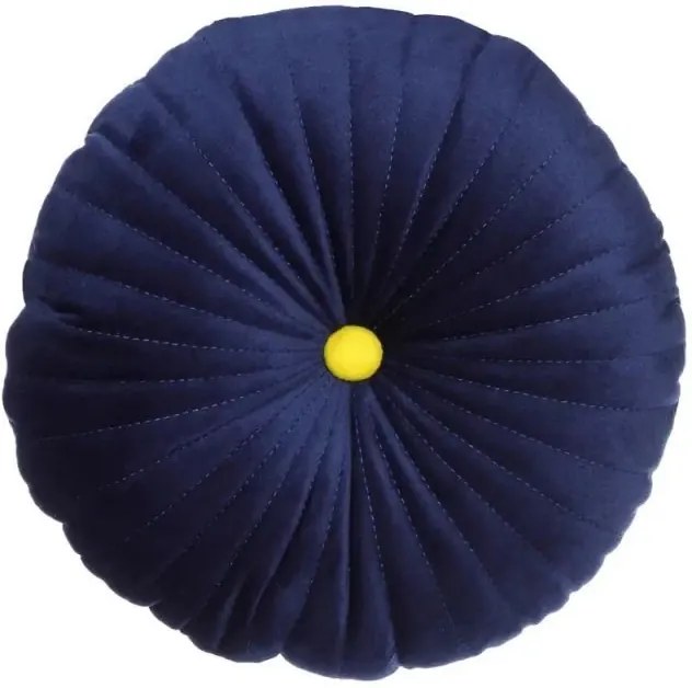 Perna albastra rotunda din catifea 30 cm Rell Ixia