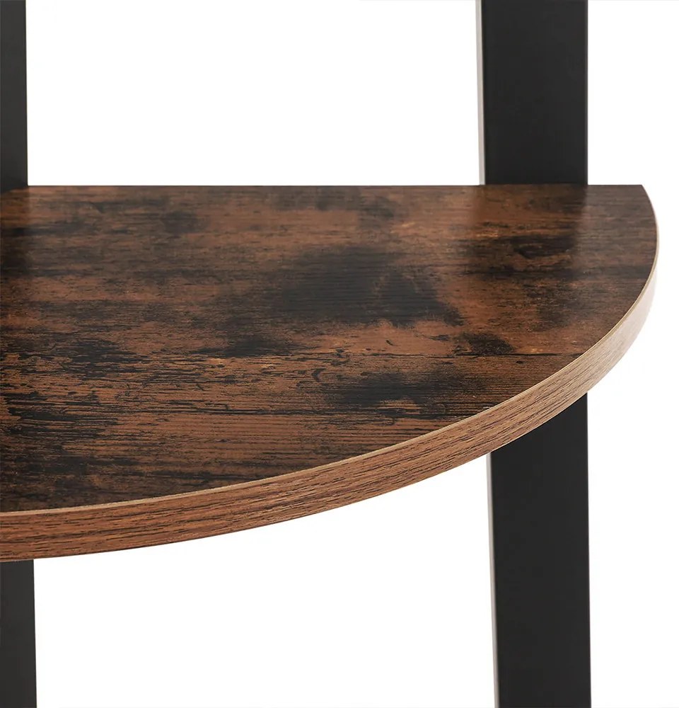 Raft de colț, Negru 37.2x37.2x159cm