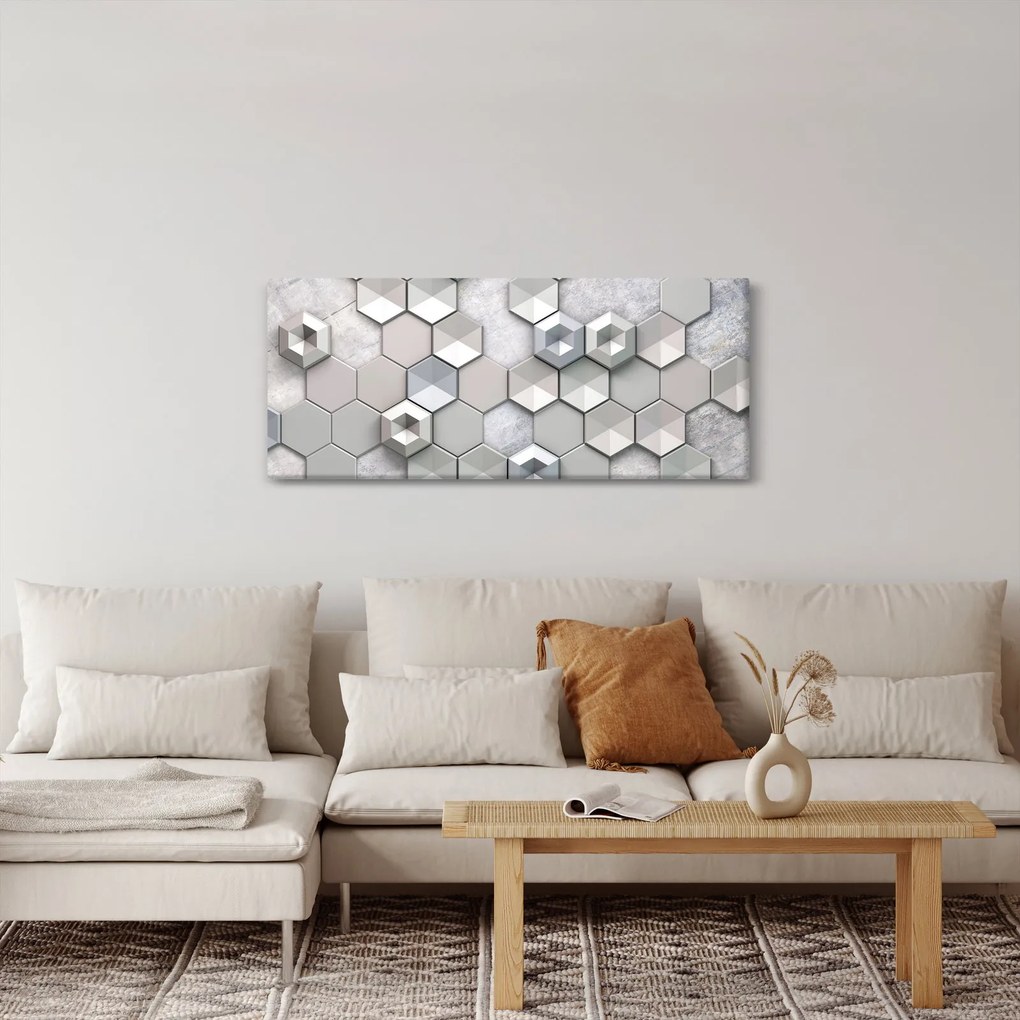 Tablou cu abstracție 3D (120x50 cm)