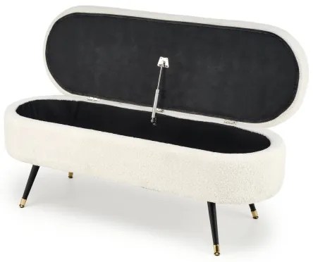 Bancă cu spațiu de depozitare AVEIRO 46x120 cm alb