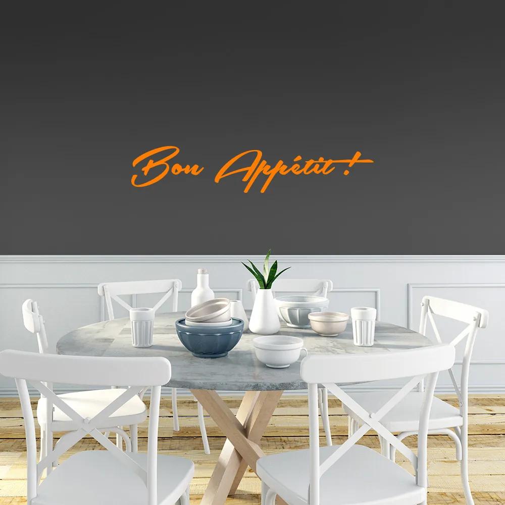 GLIX Bon Appétit - autocolant de perete Portocaliu 50 x 10 cm