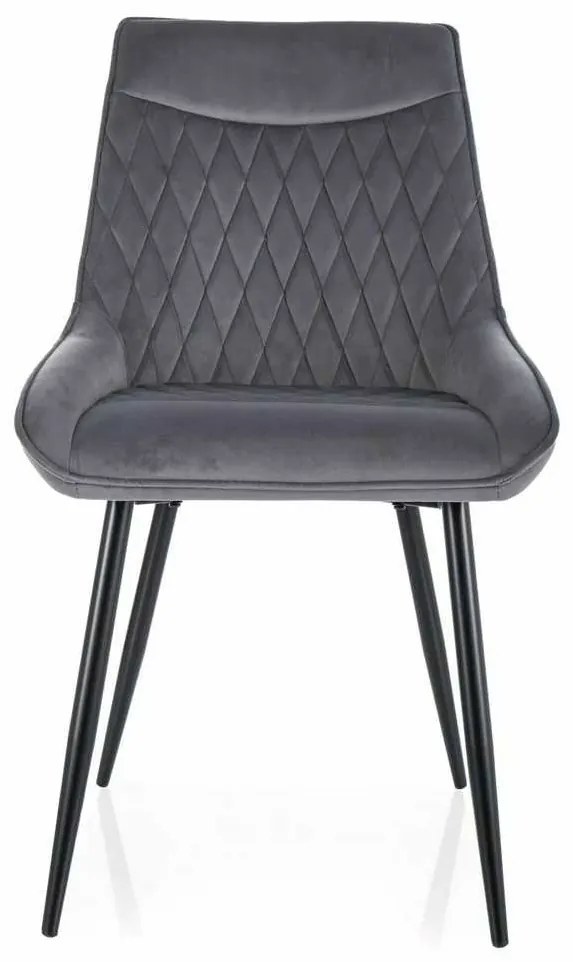Scaun de bucătărie Misty Velvet, gri