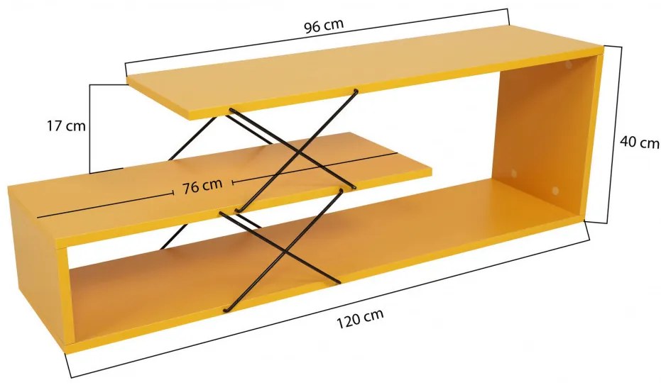 Comoda TV Zigzag - Yellow