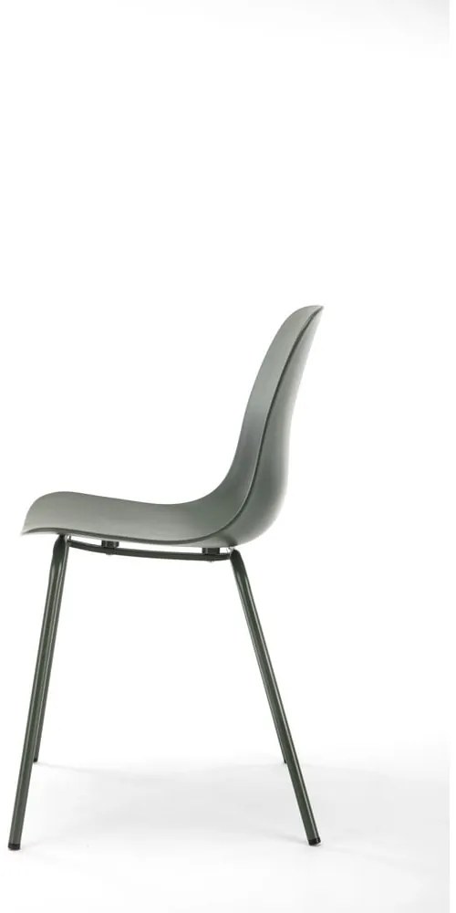 Scaun de dining verde din plastic Whitby – Unique Furniture