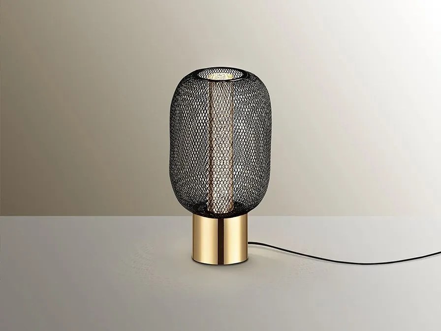Veioza LED design modern Micron negru/auriu