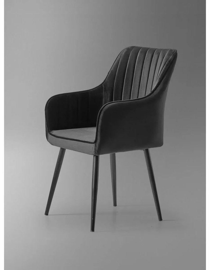 Set de scaune de sufragerie Nova Black, 2 buc.
