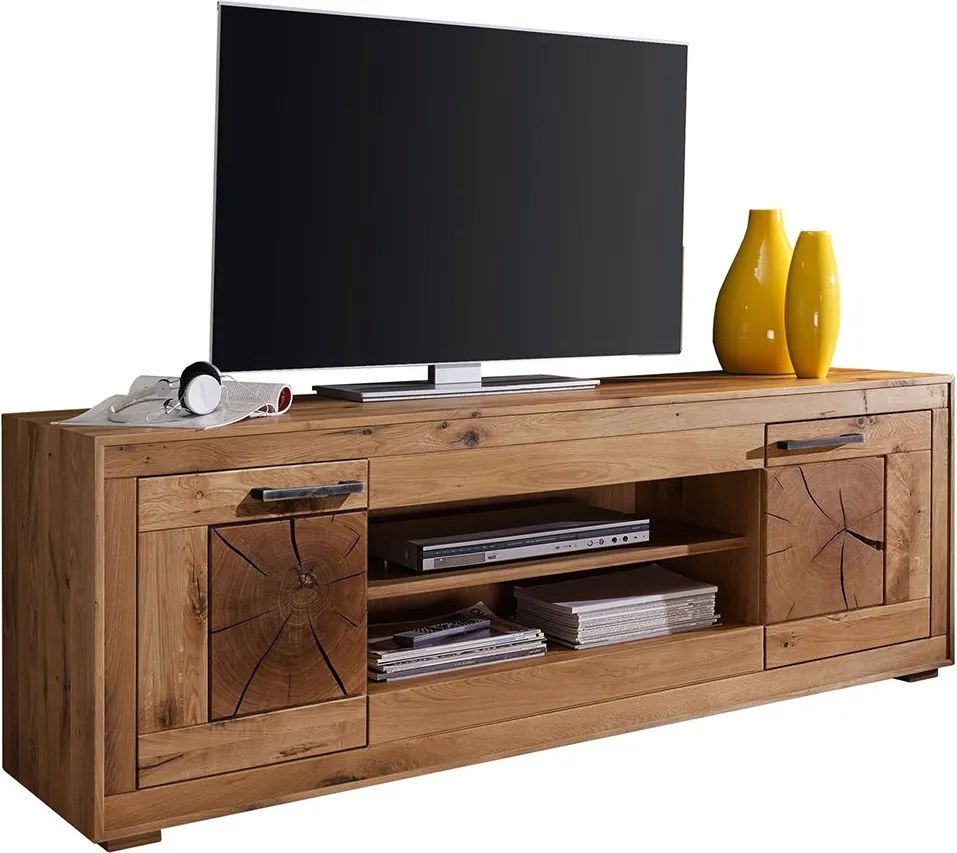 Comodă TV lemn masiv Rustic Home, 150 × 46 × 62 cm