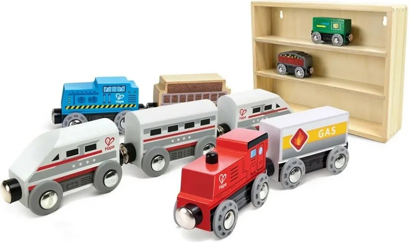 Set de trenulețe din lemn Hape