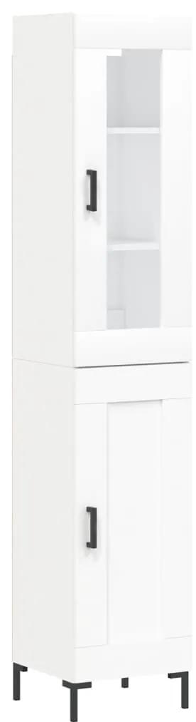 3199489 vidaXL Dulap înalt, alb, 34,5x34x180 cm, lemn prelucrat