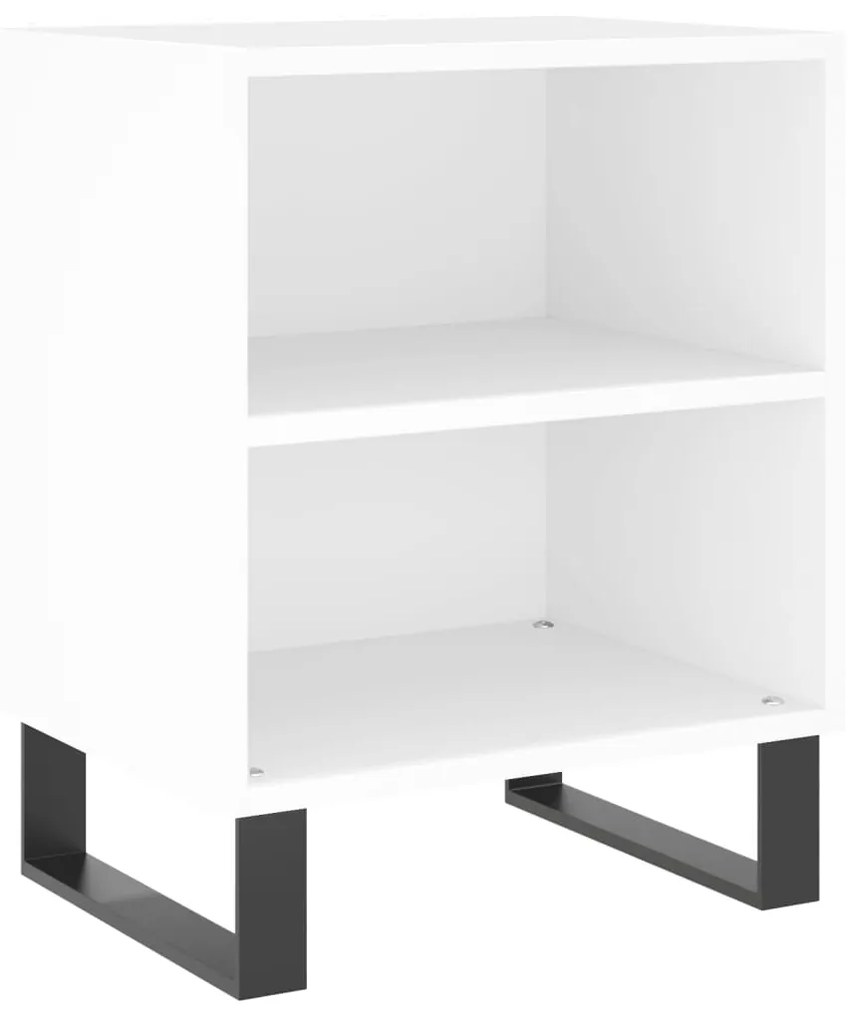 826796 vidaXL Noptieră, alb, 40x30x50 cm, lemn compozit