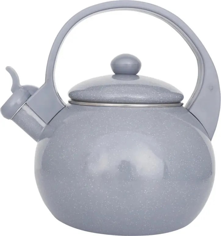 Ceainic cu fluier Kinghoff KH 2079, 2 l, interior emailat, compatibil cu plitele cu inducție, gri