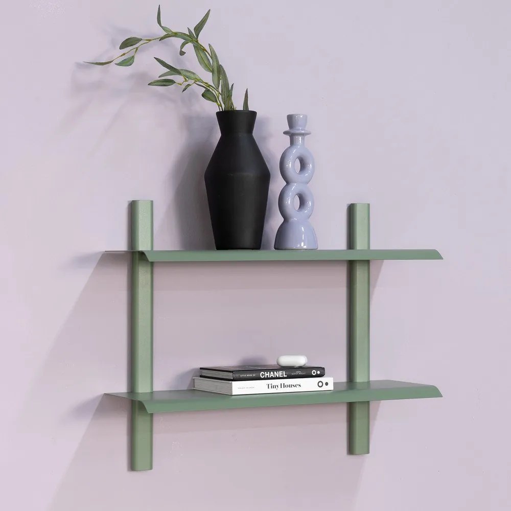 Raft verde prăfuit etajat din metal 60 cm Hola – Spinder Design