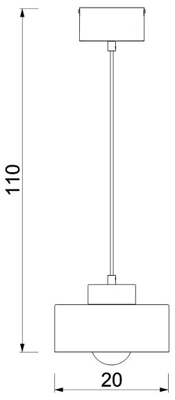 Lustră pe cablu MARTI 1xE27/15W/230V alb/crom