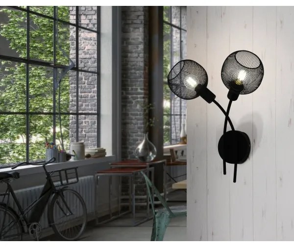 Eglo 43375 - Aplică perete WRINGTON 1 2xE14/40W/230V