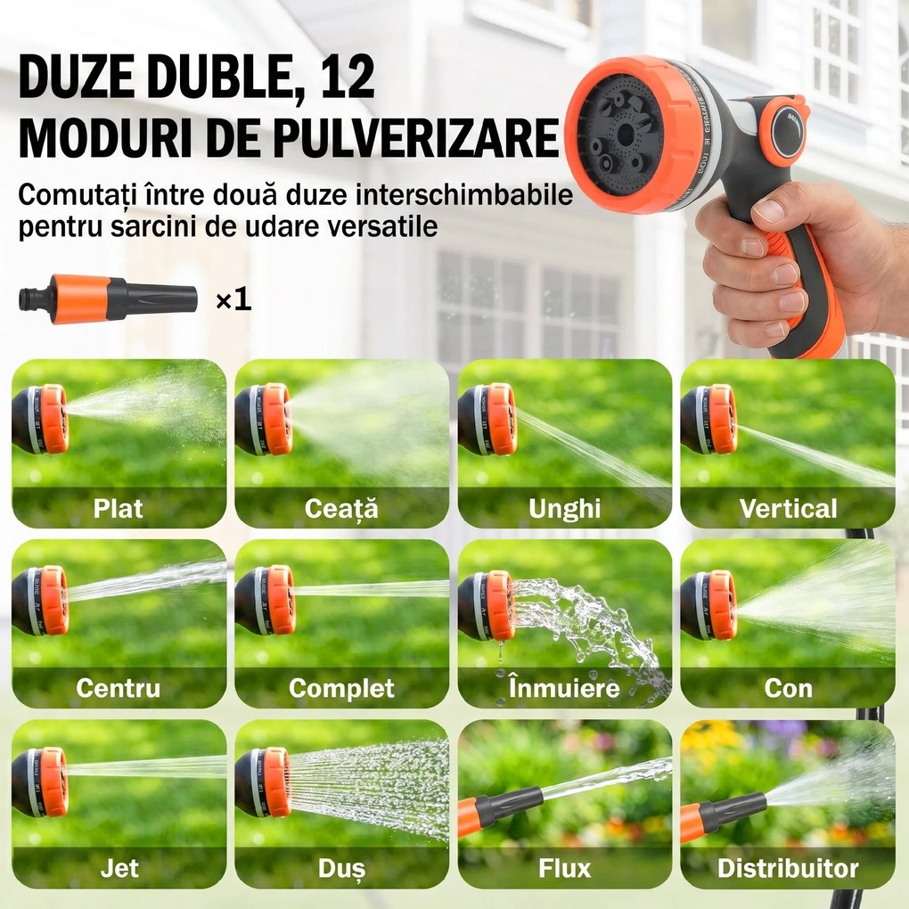 Outsunny furtun retractabil, suport furtun, role pentru furtun | Aosom Romania