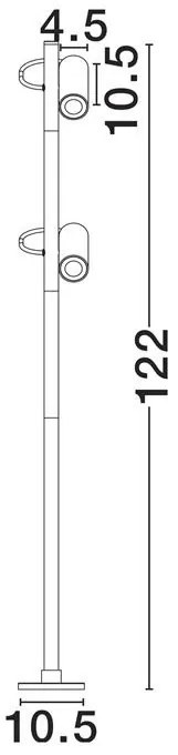 Stalp exterior Spot directionabil IP65 DARMA 2 H-122cm